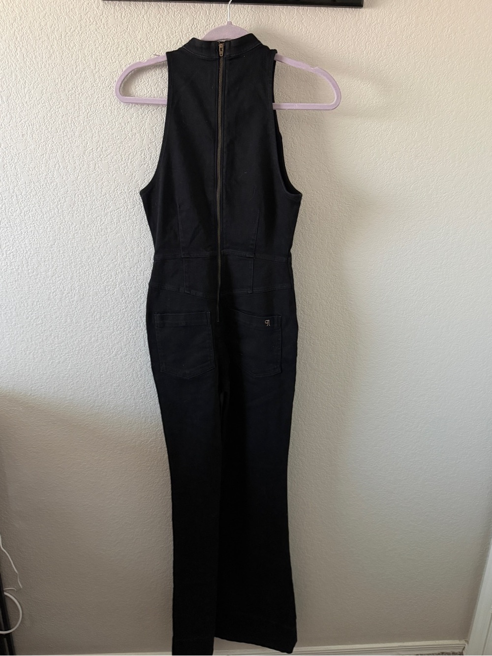 Pilcro Black Sleeveless Zip-Front Jumpsuit - Picture 4 of 5